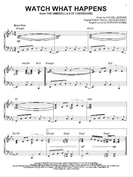 page one of Watch What Happens [Jazz version] (arr. Brent Edstrom) (Piano Solo)