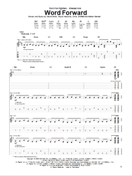 page one of Word Forward (Guitar Tab)