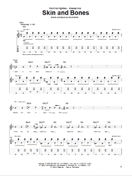 page one of Skin And Bones (Guitar Tab)