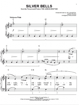 page one of Silver Bells (arr. Phillip Keveren) (Easy Piano)