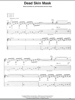 page one of Dead Skin Mask (Guitar Tab)