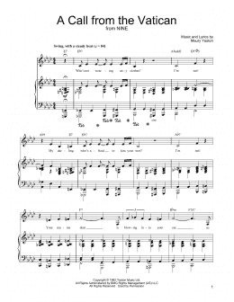page one of A Call From The Vatican (Piano, Vocal & Guitar Chords (Right-Hand Melody))