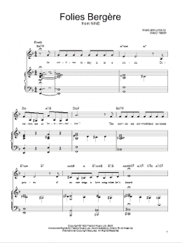 page one of Folies Bergere (Piano, Vocal & Guitar Chords (Right-Hand Melody))