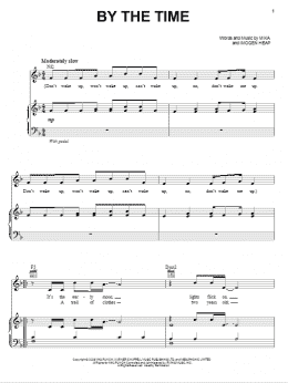 page one of By The Time (Piano, Vocal & Guitar Chords (Right-Hand Melody))