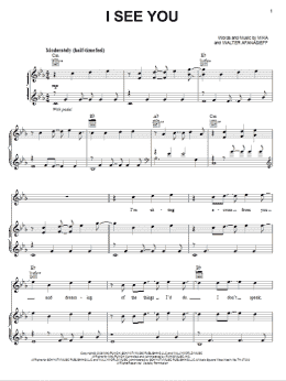 page one of I See You (Piano, Vocal & Guitar Chords (Right-Hand Melody))