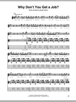 page one of Why Don't You Get A Job? (Guitar Tab)