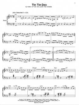 page one of Tin Tin Deo (Piano & Vocal)