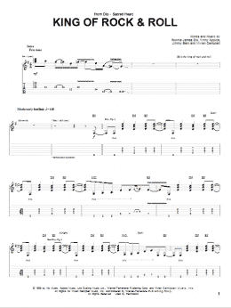 page one of King Of Rock & Roll (Guitar Tab)