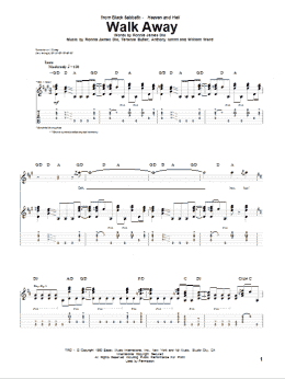 page one of Walk Away (Guitar Tab)