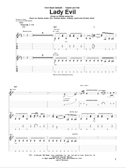 page one of Lady Evil (Guitar Tab)