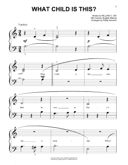 page one of What Child Is This? (arr. Phillip Keveren) (Beginning Piano Solo)