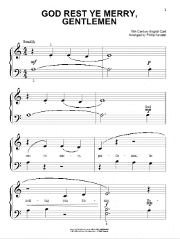 page one of God Rest Ye Merry, Gentlemen (arr. Phillip Keveren) (Beginning Piano Solo)