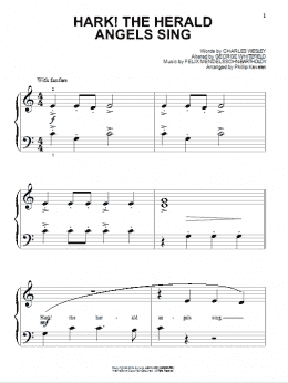 page one of Hark! The Herald Angels Sing (arr. Phillip Keveren) (Beginning Piano Solo)