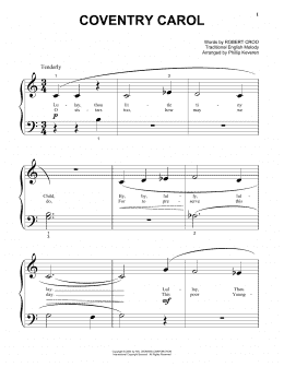 page one of Coventry Carol (arr. Phillip Keveren) (Beginning Piano Solo)