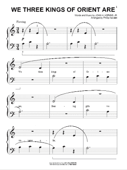page one of We Three Kings Of Orient Are (arr. Phillip Keveren) (Beginning Piano Solo)