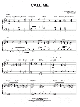 page one of Call Me [Jazz version] (arr. Brent Edstrom) (Piano Solo)