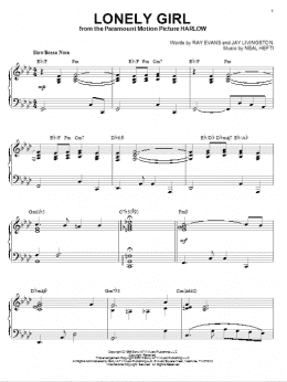page one of Lonely Girl [Jazz version] (arr. Brent Edstrom) (Piano Solo)