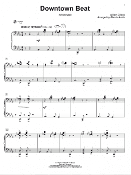 page one of Downtown Beat (Piano Duet)