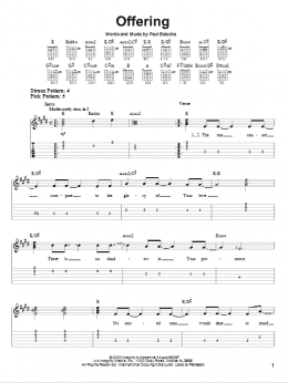 page one of Offering (Easy Guitar Tab)