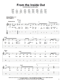 page one of From The Inside Out (Easy Guitar Tab)