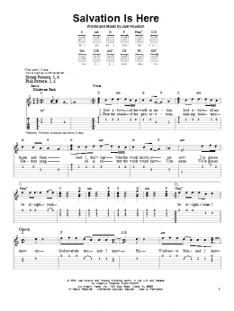 page one of Salvation Is Here (Easy Guitar Tab)