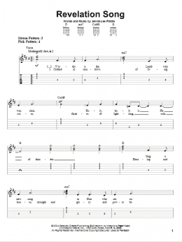 page one of Revelation Song (Easy Guitar Tab)