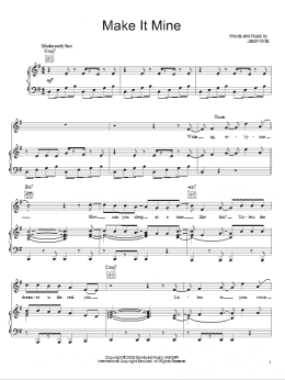 page one of Make It Mine (Piano, Vocal & Guitar Chords (Right-Hand Melody))