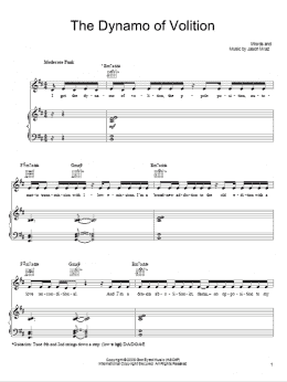 page one of The Dynamo Of Volition (Piano, Vocal & Guitar Chords (Right-Hand Melody))