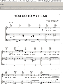 page one of You Go To My Head (Piano, Vocal & Guitar Chords (Right-Hand Melody))