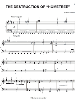 page one of The Destruction Of "Hometree" (Easy Piano)