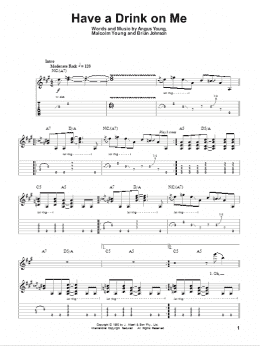 page one of Have A Drink On Me (Guitar Tab (Single Guitar))
