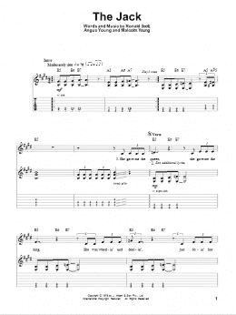 page one of The Jack (Guitar Tab (Single Guitar))