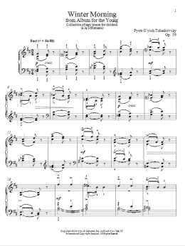 page one of Winter Morning (Piano Solo)