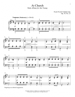 page one of At Church (Piano Solo)