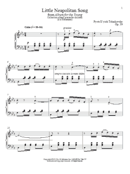 page one of Little Neapolitan Song (Piano Solo)