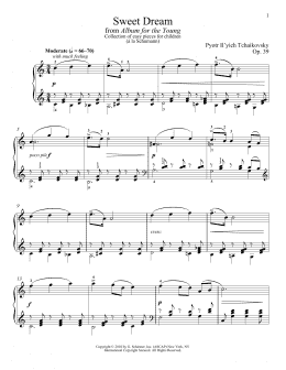 page one of Sweet Dream (Douce Reverie), Op. 39, No. 21 (from Album For The Young) (Piano Solo)