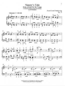 page one of Nanny's Tale (Piano Solo)
