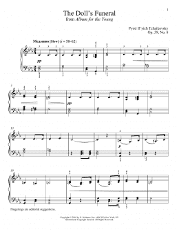 page one of The Doll's Funeral (Piano Solo)