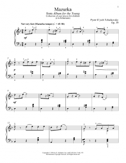page one of Mazurka (Piano Solo)