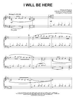page one of I Will Be Here (arr. Phillip Keveren) (Piano Solo)