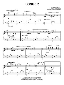 page one of Longer (arr. Phillip Keveren) (Piano Solo)