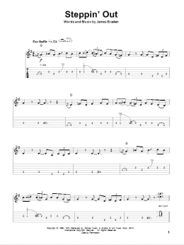 page one of Steppin' Out (Guitar Tab (Single Guitar))
