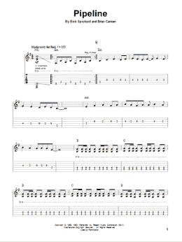 page one of Pipeline (Guitar Tab (Single Guitar))