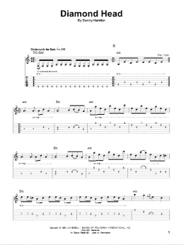 page one of Diamond Head (Guitar Tab (Single Guitar))