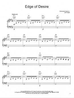 page one of Edge Of Desire (Piano, Vocal & Guitar Chords (Right-Hand Melody))