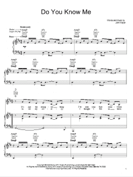 page one of Do You Know Me (Piano, Vocal & Guitar Chords (Right-Hand Melody))