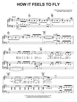 page one of How It Feels To Fly (Piano, Vocal & Guitar Chords (Right-Hand Melody))