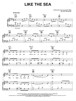 page one of Like The Sea (Piano, Vocal & Guitar Chords (Right-Hand Melody))