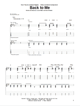 page one of Back To Me (Guitar Tab)