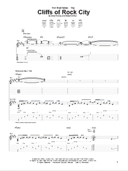 page one of Cliffs Of Rock City (Guitar Tab)